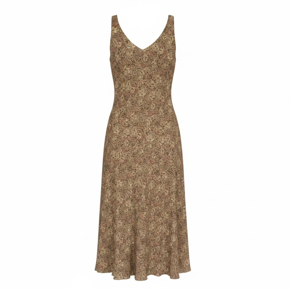Jones New York Women's Floral Print 100% Silk Sleeveless Maxi Dress, Size 10